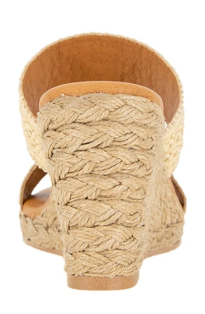 Andre Assous Nitra Wedge Sandal In Beige