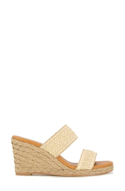 Andre Assous Nitra Wedge Sandal In Beige