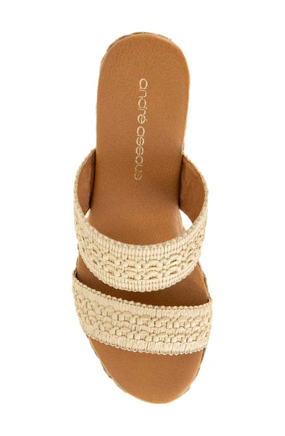 Andre Assous Nitra Wedge Sandal In Beige