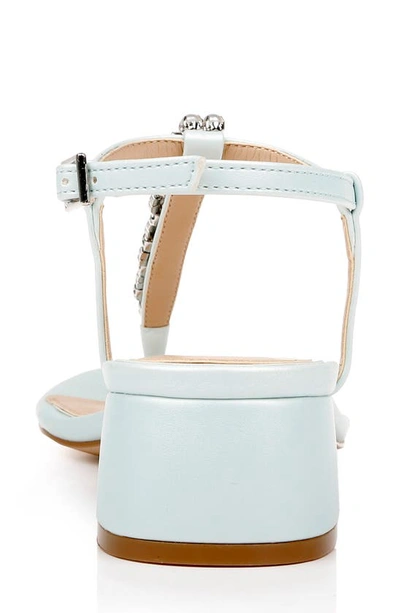 Shop Jewel Badgley Mischka Dasha T-strap Sandal In Pale Blue