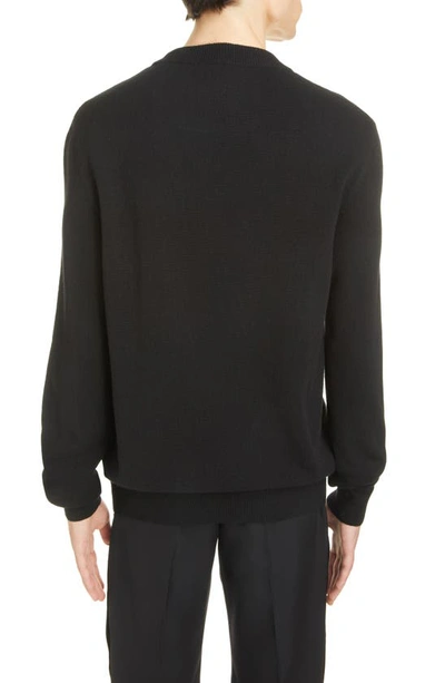 Shop Givenchy Slim Fit Cotton Crewneck Sweatshirt In Black