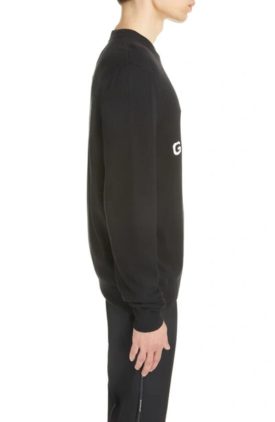 Shop Givenchy Slim Fit Cotton Crewneck Sweatshirt In Black