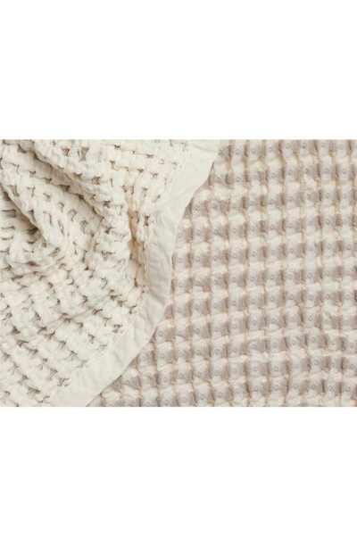Parachute Waffle Cotton Throw Blanket In Putty