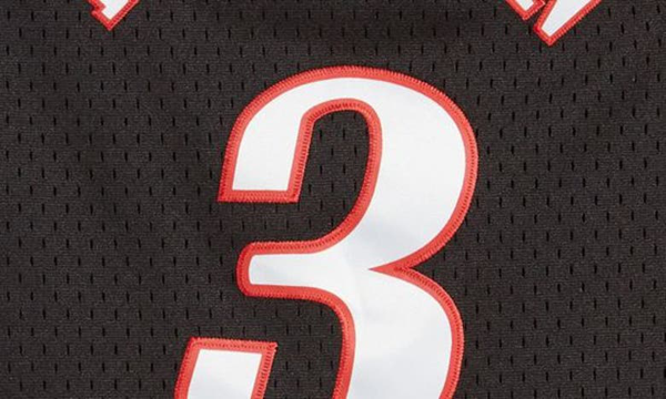 thumbnail image 2 of Outerstuff Youth Allen Iverson 76ers Jersey - Black Hardwood Classic Basketball Jersey 2 of 12