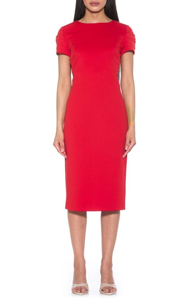 Shop Alexia Admor Crysta Stretch Sheath Dress In Red