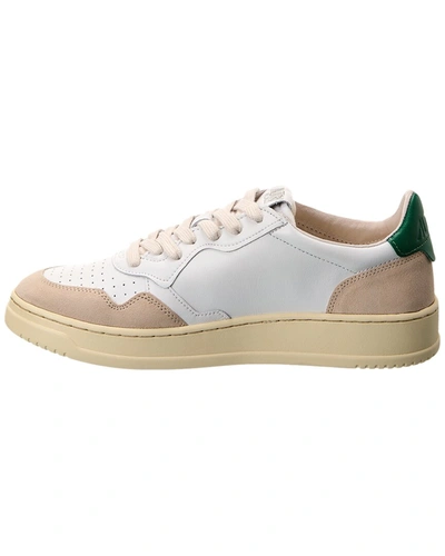 Shop Autry Leather & Suede Sneaker In White