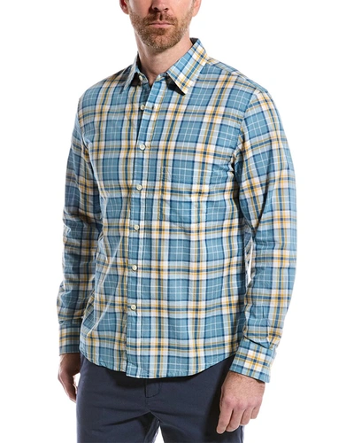 Shop Grayers Meridian Fine Poplin Shirt In Blue