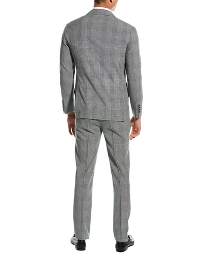 Shop Brunello Cucinelli 2pc Wool-blend Suit In Blue