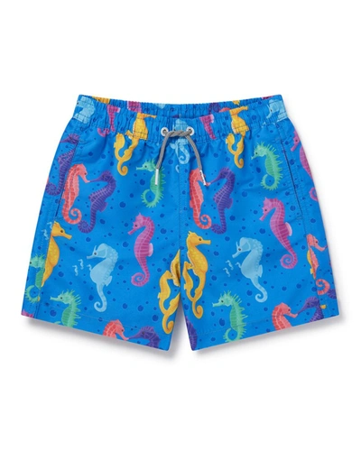Shop Boardies Seahorses Swim Short In Blue
