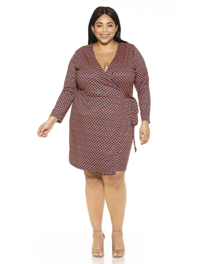 Shop Alexia Admor Amelia Wrap Dress - Plus Size In Brown