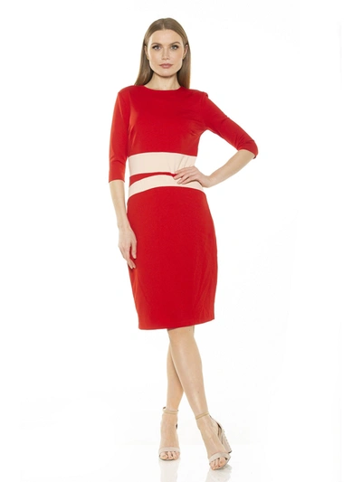 Shop Alexia Admor Alicia Sheath Dress In Red