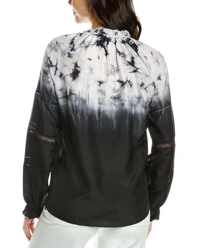 Go By Go Silk Go> By Gosilk Attention To Detail Silk Peasant Top In Black