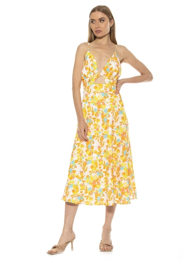 Shop Alexia Admor Camila Midi Dress In Yellow