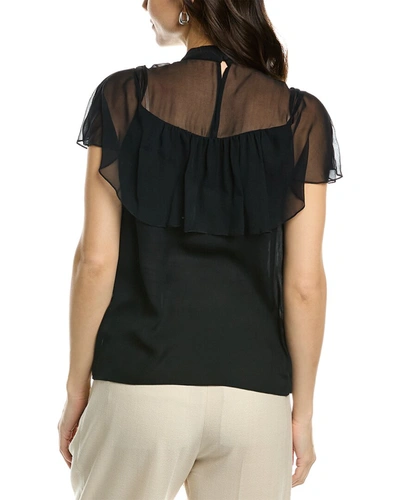 Shop Go By Go Silk Go> By Gosilk Lady Chatterley Silk Top In Black