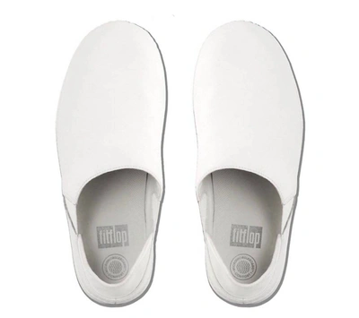 Shop Fitflop Women's Superloafer Urban Sneaker In White Leather