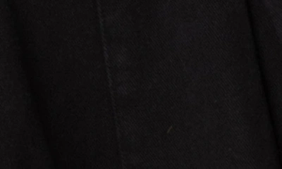 Shop Edikted Double Belt Strapless Denim Dress In Black-washed