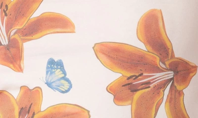Edikted Tiger Lily Print Cotton Tube Top In White