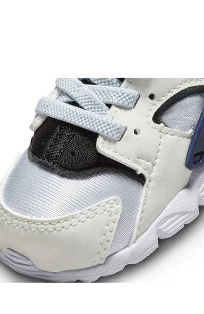 Shop Nike Huarache Run Sneaker In White/ Platinum/ Black/ Blue