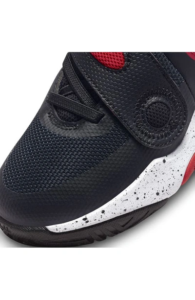 Shop Nike Kids' Team Hustle D 11 Basketball Sneaker In Black/ White/ University Red