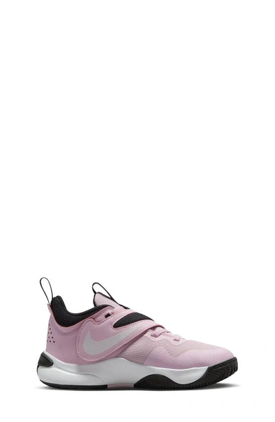 Shop Nike Kids' Team Hustle D 11 Basketball Sneaker In Pink Foam/ White/ Black/ White
