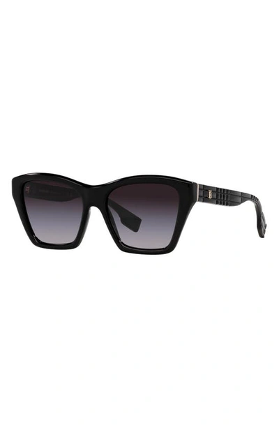 Shop Burberry Arden 54mm Gradient Square Sunglasses In Black