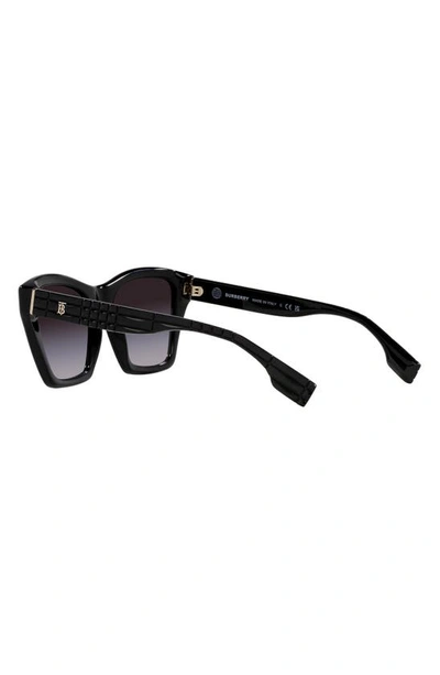 Shop Burberry Arden 54mm Gradient Square Sunglasses In Black