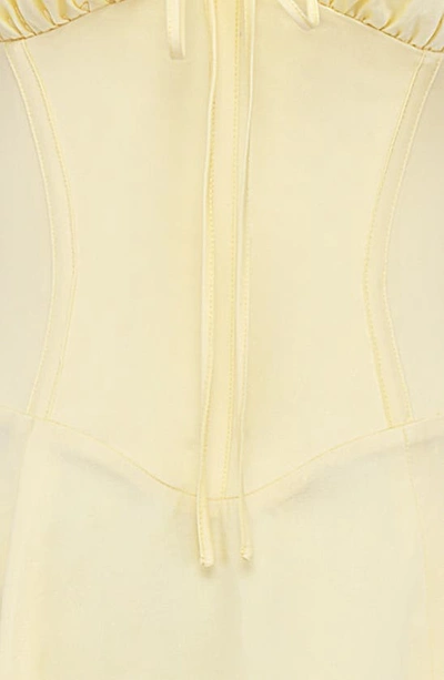 House Of Cb Carmen Floral Bustier Sundress In Butter Cup