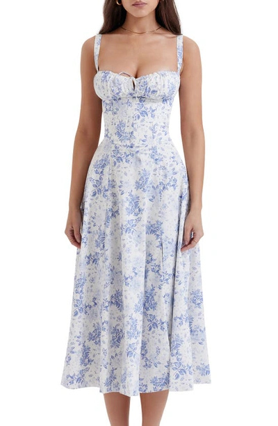 Shop House Of Cb Carmen Bustier Sundress In Bluepw