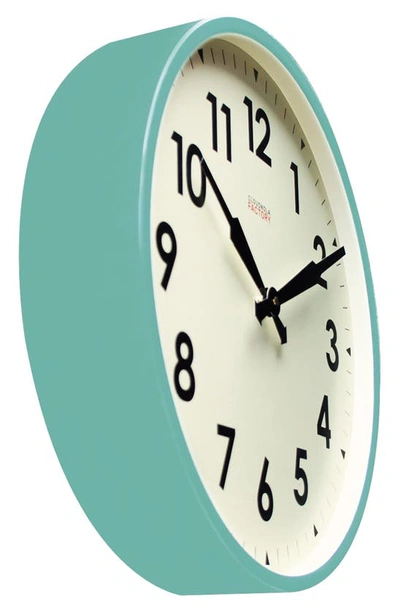 Shop Cloudnola Factory Wall Clock In Turquoise