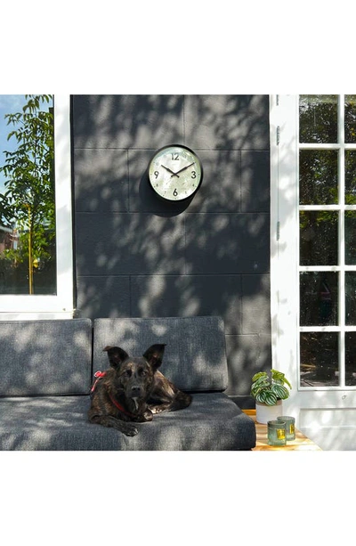Cloudnola Factory Outdoor Wall Clock & Weather Station In Black