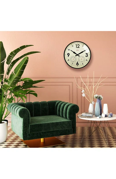Cloudnola Factory Outdoor Wall Clock & Weather Station In Black
