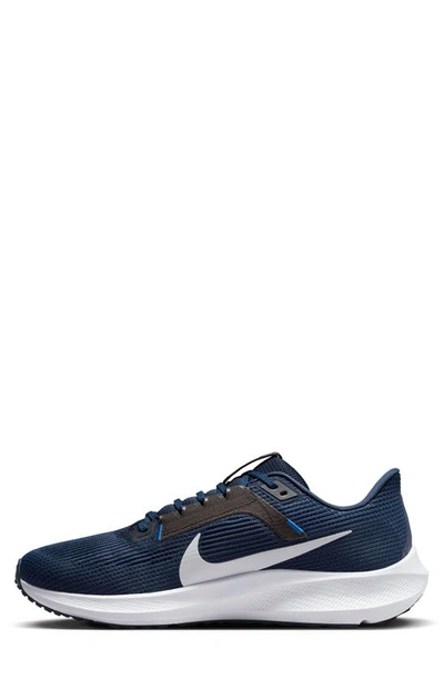 Shop Nike Air Zoom Pegasus 40 Running Shoe In Midnight Navy/ Pure Platinum