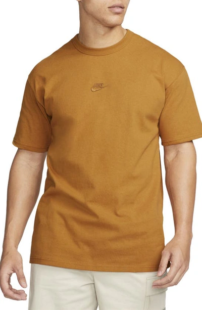 Shop Nike Premium Essential Cotton T-shirt In Desert Ochre