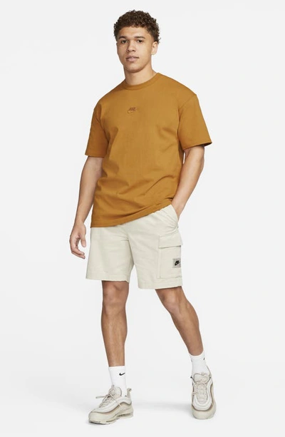 Shop Nike Premium Essential Cotton T-shirt In Desert Ochre
