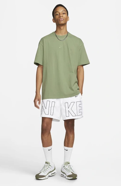 Shop Nike Premium Essential Cotton T-shirt In Oil Green
