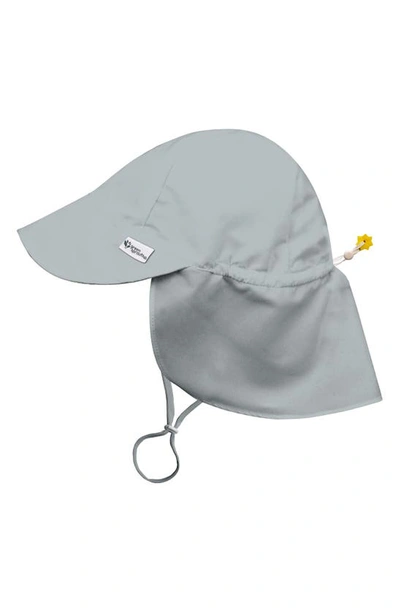 Shop Green Sprouts Kids' Sun Hat, Long Sleeve Rashguard & Reusable Swim Diaper Set In Grey Stripe