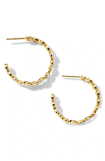 Shop Ippolita Starlet Hoop Earrings In Green Gold