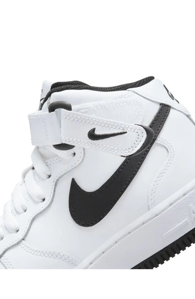 Shop Nike Air Force 1 Mid Sneaker In White/ White/ Black