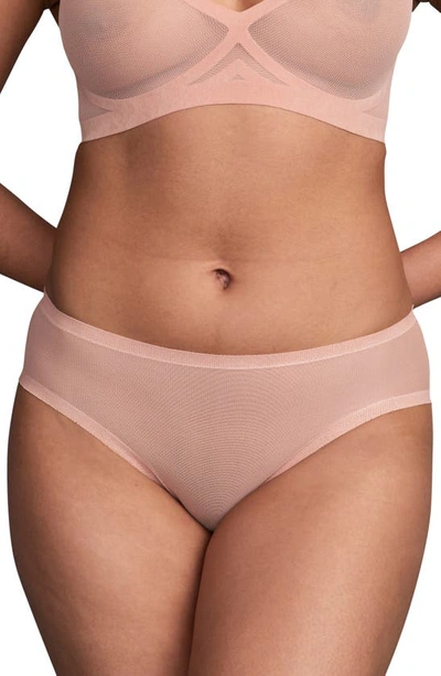 Shop Eby 2-pack Sheer Panties In Coral Pink