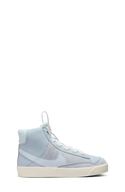 Shop Nike Kids' Blazer Mid '77 Se Sneaker In Blue/ Grey/ Sail/ Black