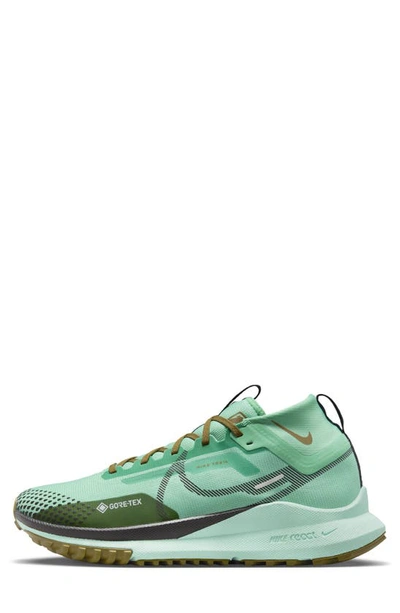 Shop Nike React Pegasus Trail 4 Gore-tex® Waterproof Running Shoe In Spring Green/ Olive Flak/ Mint