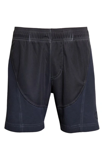 Shop Alyx Pitch Garment Dyed Shorts In Black / Washed Black