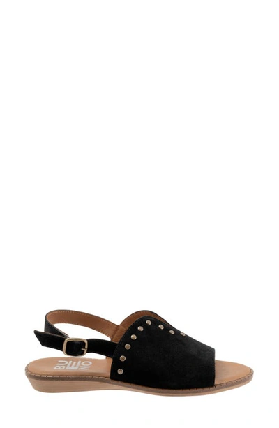 Shop Bueno Daksha Slingback Sandal In Black Suede