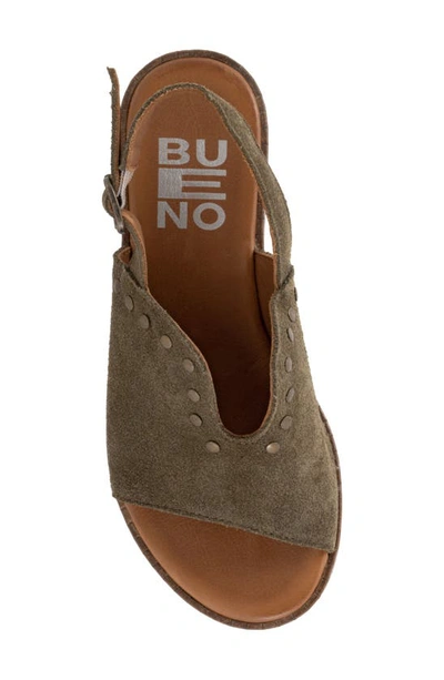 Shop Bueno Daksha Slingback Sandal In Dark Khaki