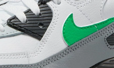 Shop Nike Kids' Air Max 90 Ltr Sneaker In White/ Stadium Green/ Platinum