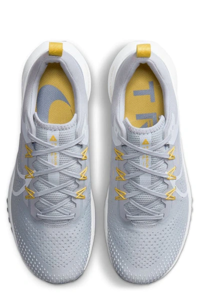 Shop Nike React Pegasus Trail 4 Running Shoe In Wolf Grey/ Pure Platinum