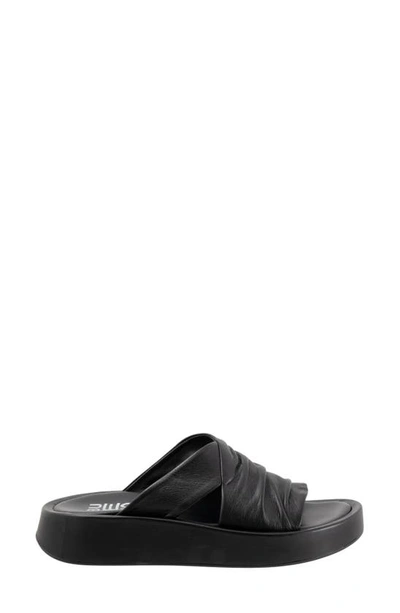 Bueno Womens Criss-cross Slide Sandals In Black