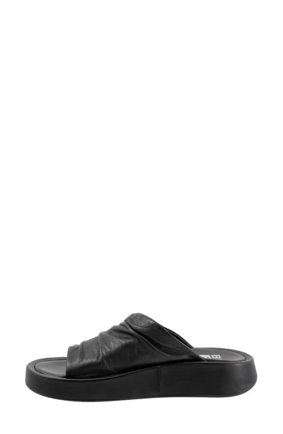 Bueno Womens Criss-cross Slide Sandals In Black
