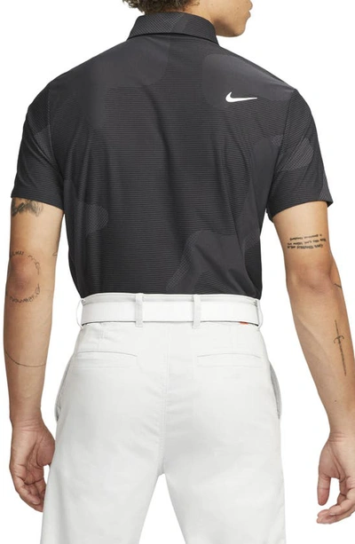 Shop Nike Dri-fit Adv Tour Camo Golf Polo In Black/ Anthracite/ White