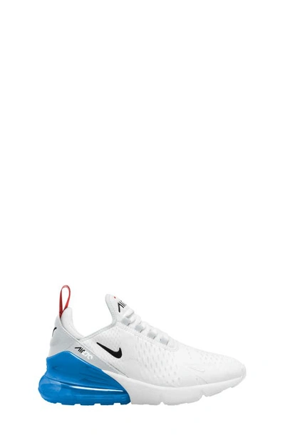 Shop Nike Kids' Air Max 270 Sneaker In White/ Black/ Platinum/ Blue